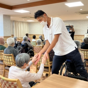 ゴッツ選手施設訪問の写真