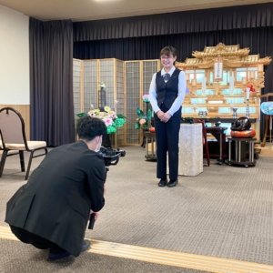 新人社員撮影時の写真